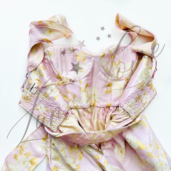 V. CHAPMAN The Vera Dress in Light Lilac Baroque Floral (size 6) NWT - Picture 12 of 14